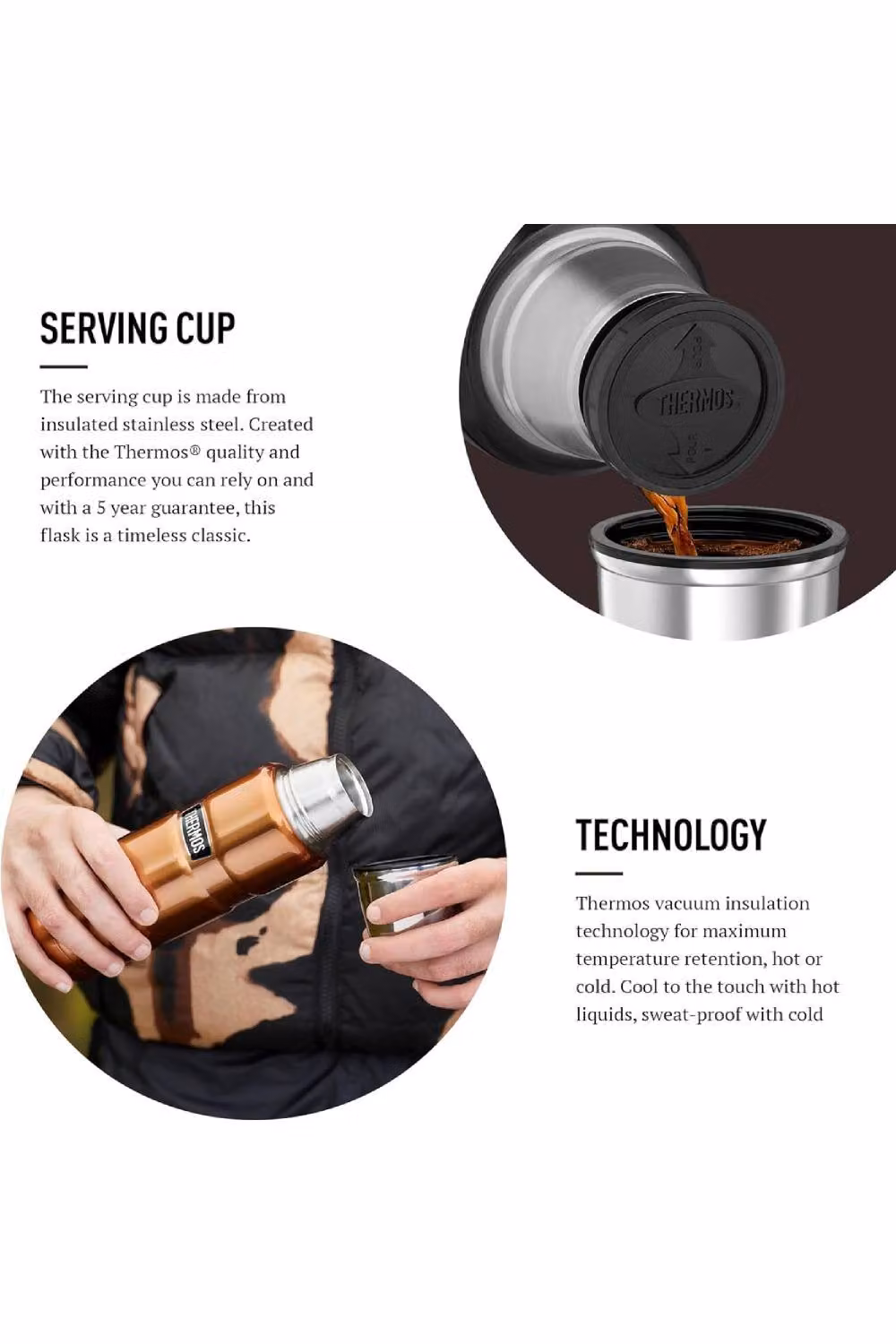Thermos Stainless King Vacuum Flask in Black, 322 ml – 7