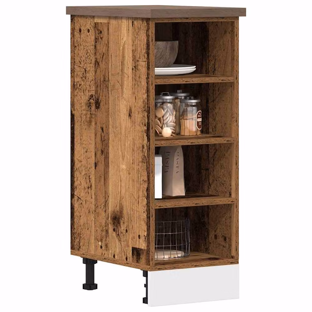 Berkfield Home Brown Kitchen Base Unit with Hinged Doors and Internal Shelves, W/D/H: 30.0 x 44.5 x 81.5 cm – 2