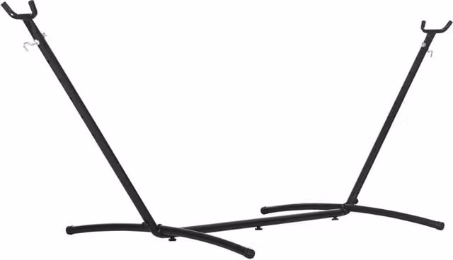 NESTLUNE Matt Black Metal Hammock Stand Frame Replacement, W: 100 cm, D: 100 cm