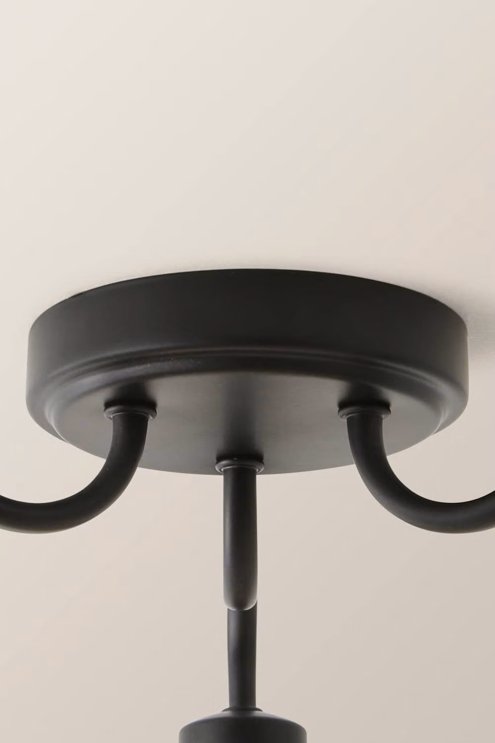 ValueLights Bourton 3 Arm Ceiling Light with Black Ribbed Dome Shades and Bulbs Included – 3