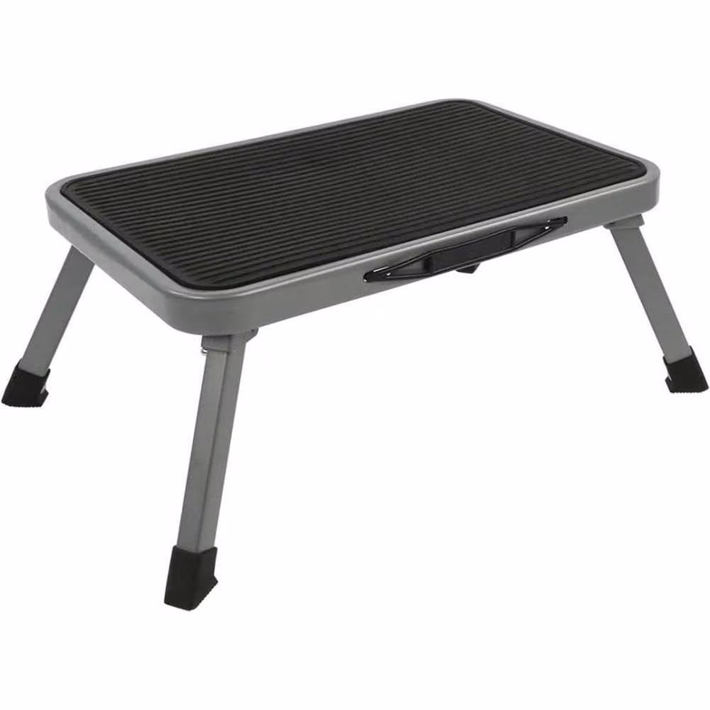 PAWNORA Grey Metal Folding Step Stool for Home and Kitchen with 150kg Capacity – 2