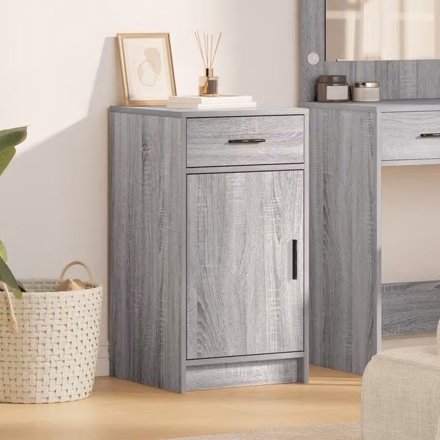 Berkfield Home Modern Grey Sonoma Sideboard in Engineered Wood W/D/H: 40 x 41 x 75 cm