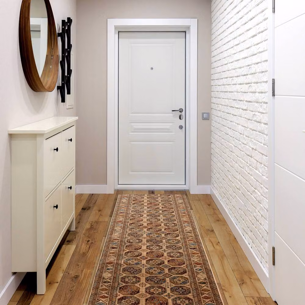 RugsX Keshan Oriental Wool Runner in Beige, W: 100 cm, L: 270 cm – 3