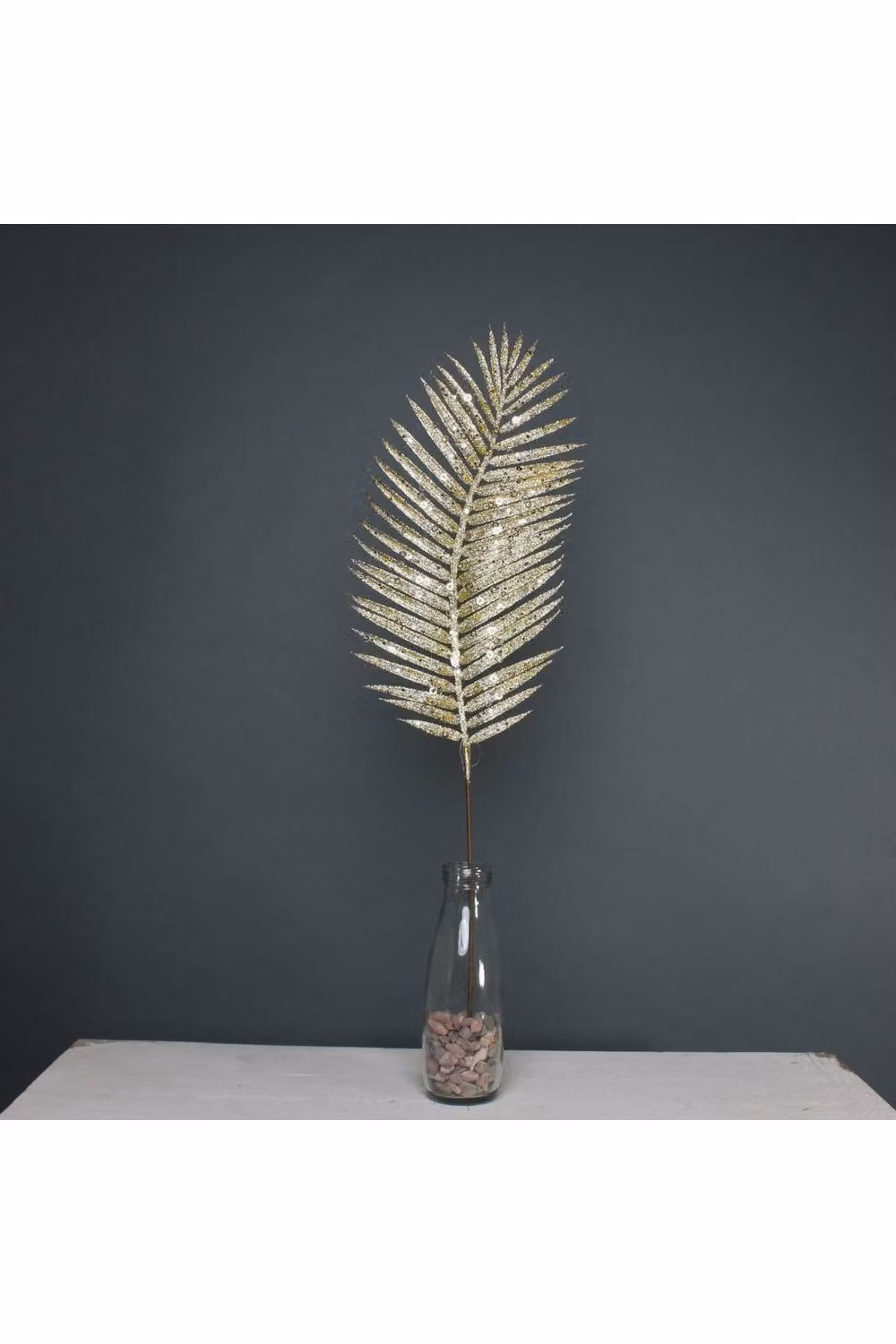KDMD Gold Glitter Palm Leaf Artificial Floral Plants, Pack of 6 – 2