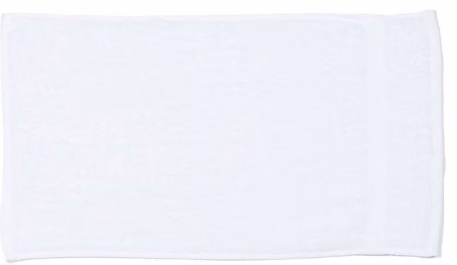 Towel City Luxury White Cotton Guest Towel with Border and Hanging Loop