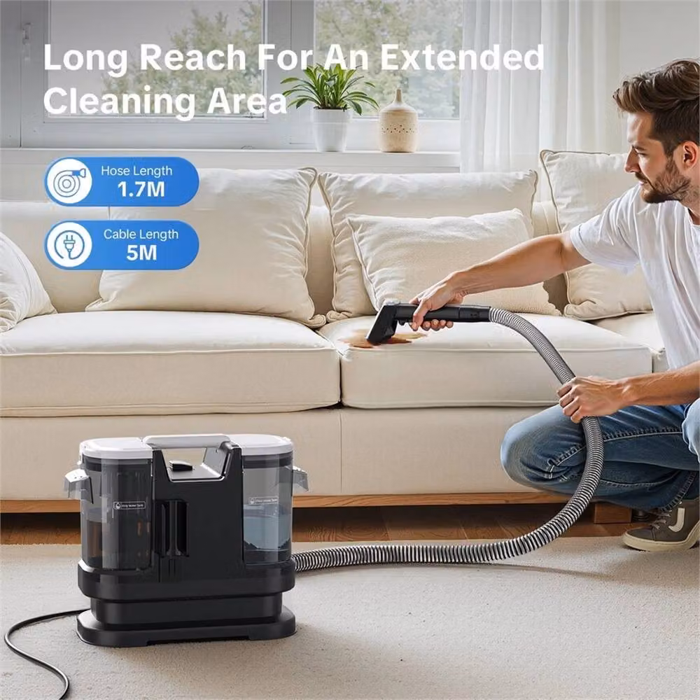 KORVIXA 600W Spot Carpet and Upholstery Cleaner Machine, Black, W: 40 cm, D: 30 cm – 3