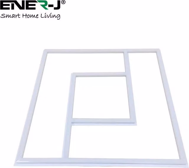 ENER-J Pack of 2 White LED Panel Lights with PD Design, 40W, Cool White, W/D: 60 x 60 cm – 1