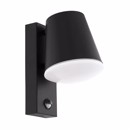 Eglo Caldiero Modern Metal Outdoor Wall Light with Motion Sensor, IP44, Grey