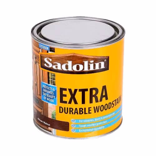 Sadolin Extra Durable Weatherproof Woodstain in Walnut Brown, 1L