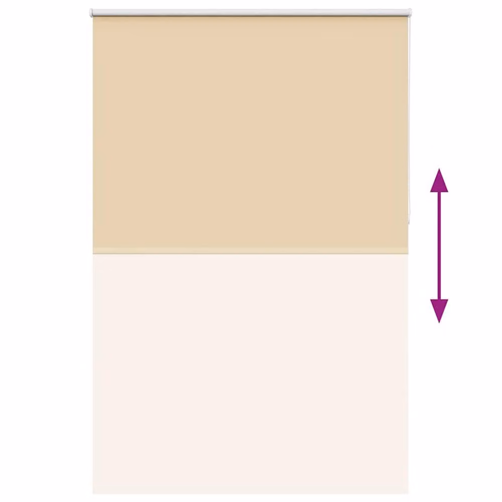 Berkfield Home Blackout Roller Blind in Beige, Thermal Insulating Polyester, W: 165 cm, H: 210 cm