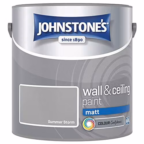 Johnstone's Matt Wall and Ceiling Paint in Summer Storm Grey, 5L