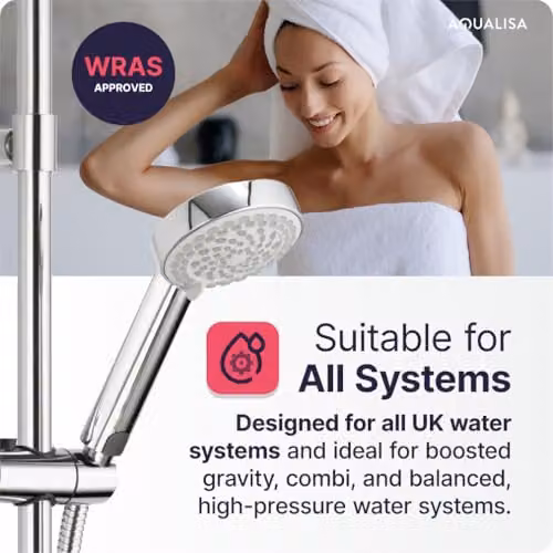 Aqualisa Midas 100 Single Outlet Thermostatic Shower Mixer in Chrome – 5