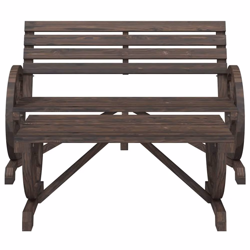 Berkfield Home Beautiful 4 Piece Garden Lounge Set in Brown Solid Wood – 3