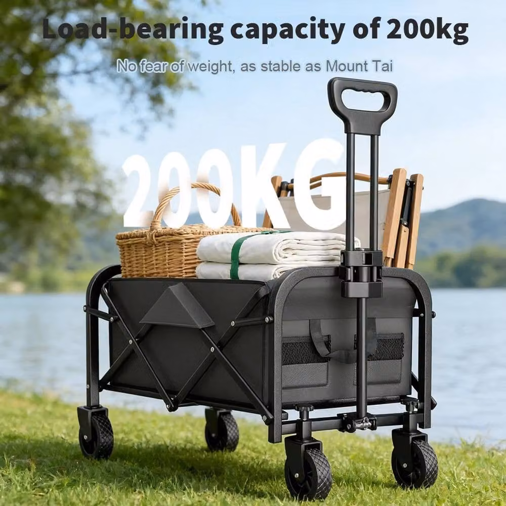 SPETLEK Portable Camping Garden Trolley Wagon in Black – 2