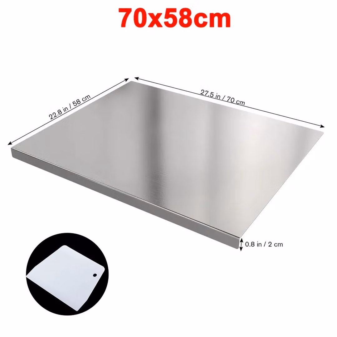 SPETLEK Stainless Steel Rectangular Cutting and Chopping Board in Silver – 2