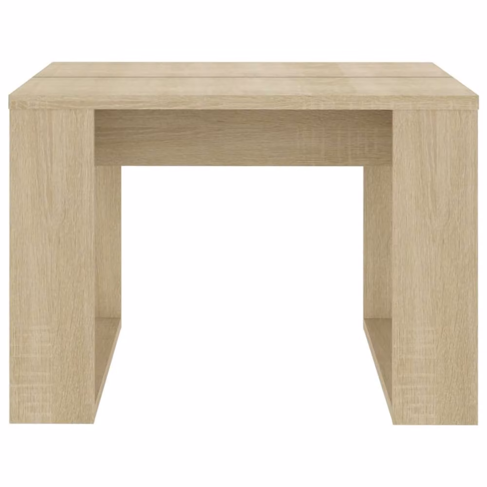 Berkfield Home Sonoma Oak Side Table in Light Tan, W/D/H: 50 x 50 x 35 cm – 2