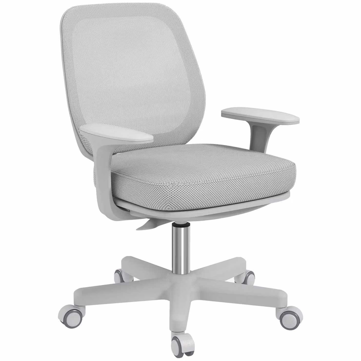VINSETTO Grey Fabric Modern Task Office Chair with 360 Degree Swivel and Armrests – 2