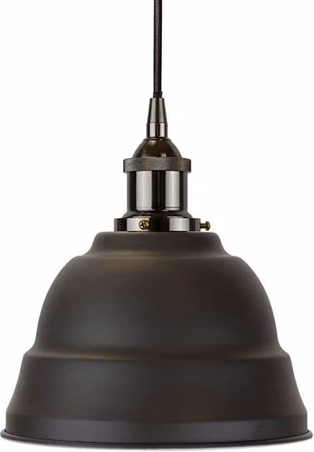 SE Home Lincoln Matt Black Round Metal Pendant Light – 1