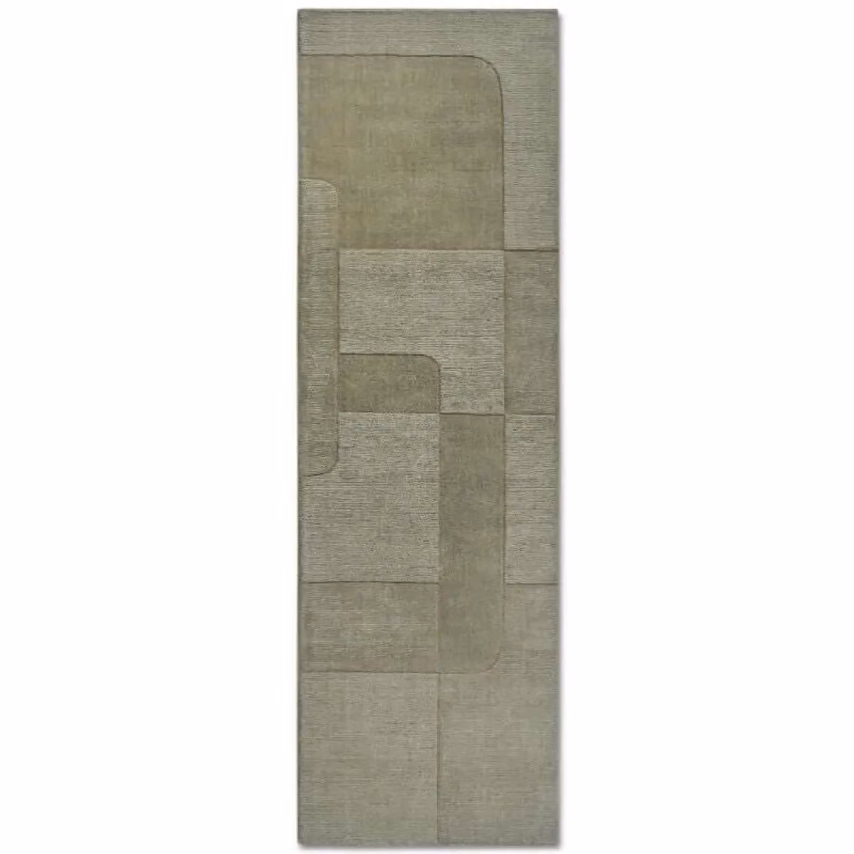 Villeroy & Boch 1906 Charlotte Handwoven Wool Rug in Green, W: 80 cm, L: 250 cm – 2