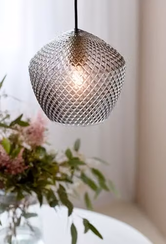 Nordlux Orbiform Sphere Pendant Light in Gold/Brass and Transparent Glass, Diameter: 23 cm – 2