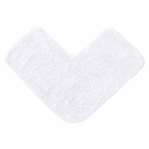 Allure Bath Fashions Allure Corner Shower Mat, 100% Cotton L-Shaped Bath Mat, White – 1