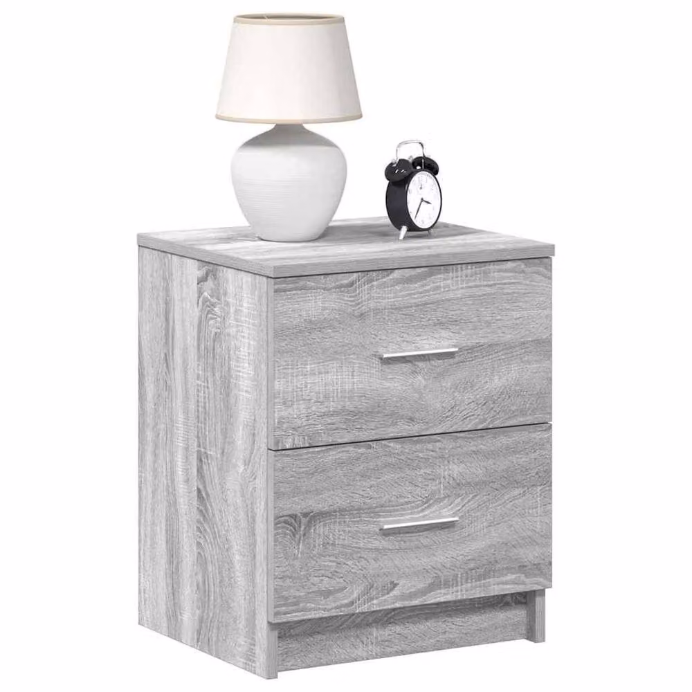 Berkfield Home Durable Bedside Cabinet with 2 Drawers, Grey Sonoma, W: 40 cm, D: 36 cm, H: 50 cm – 2