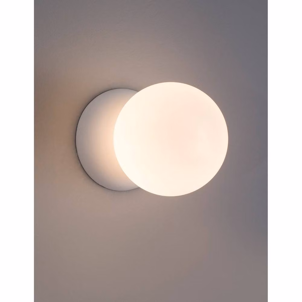 Nova Luce Zero White Dimmable LED Wall Lamp with Gypsum and Glass Dome and G9 Base – 2