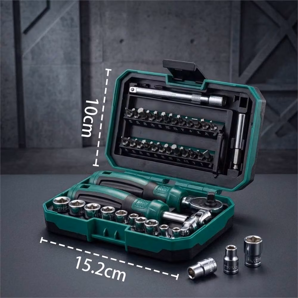 Havendro Ratchet Wrench and Socket Spanner Set in Green – 2