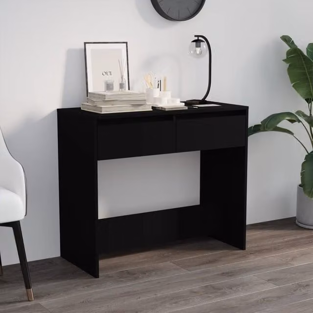 Berkfield Home Modern Black Metal Console Table W/D/H: 89 x 41 x 76.5 cm – 1