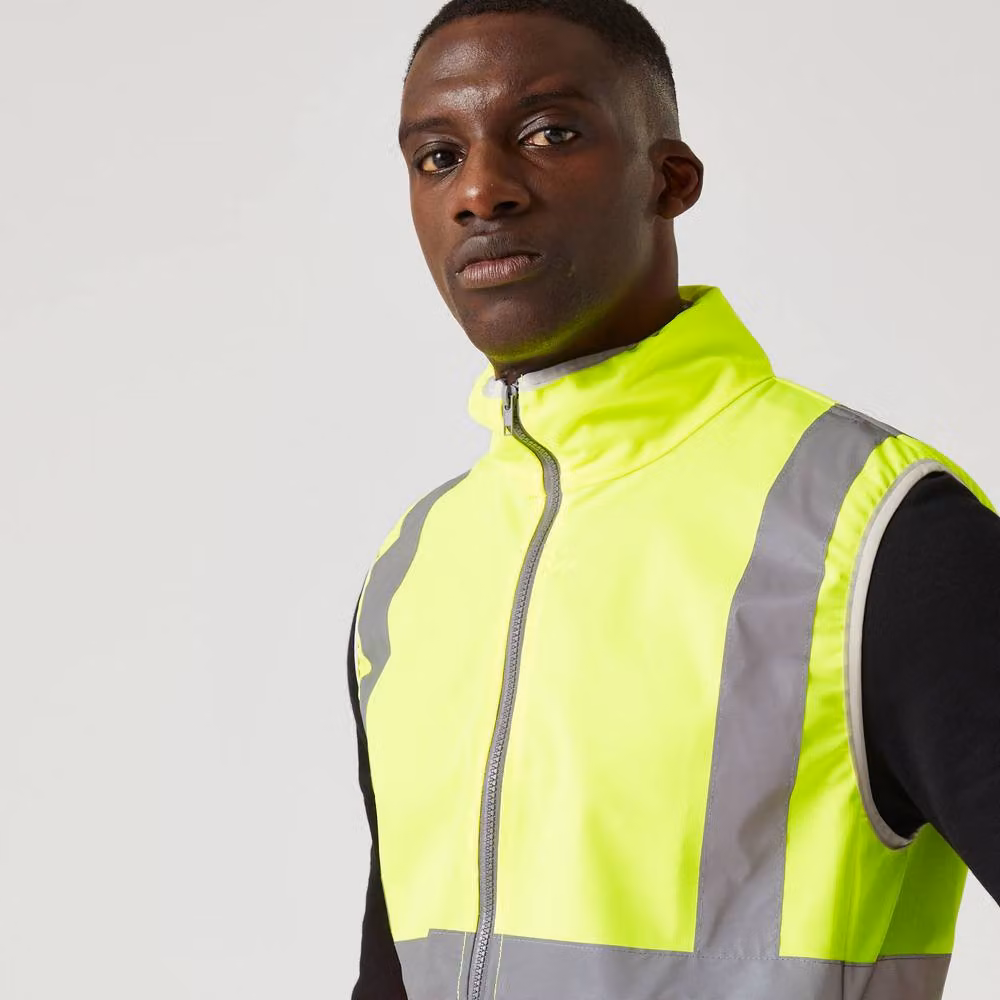 Regatta Men's Hi-Vis Full Zip Polyester Vest in Yellow and Orange, Size: XXL – 5