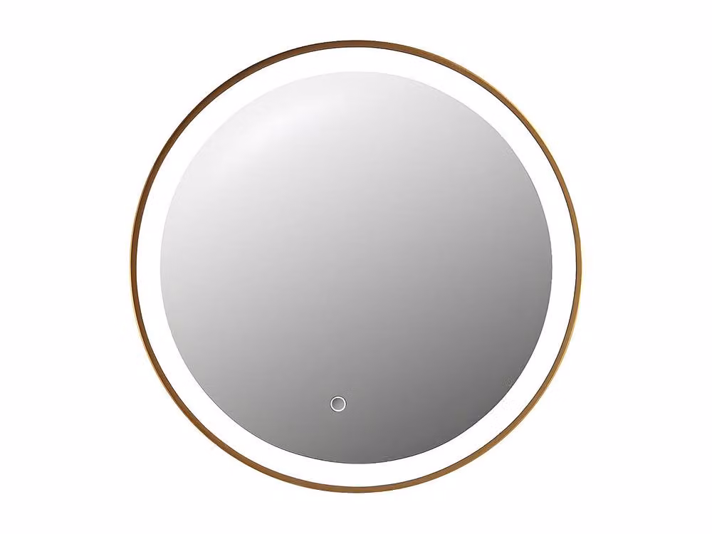 NUMEA Round Illuminated Gold Bathroom Mirror with LEDs, Diameter: 60 cm – 2