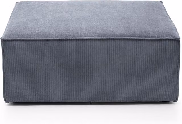 Abakus Direct Doris Footstool in Grey Cord Chenille