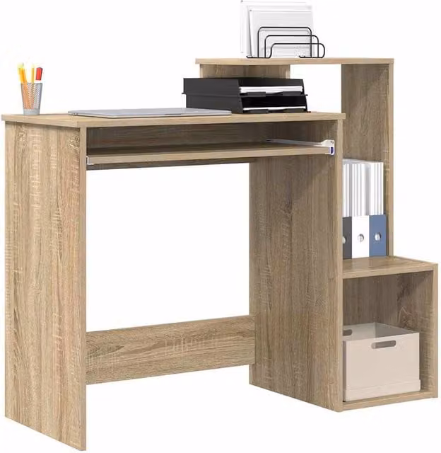 Berkfield Home Sonoma Oak Computer Desk in Light Oak – 1