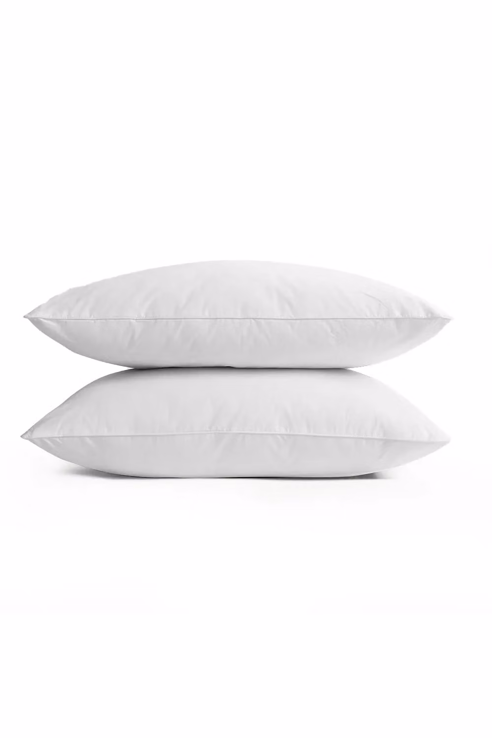 Christy Classic Non-Feather Essential Pillow Pair in White, Medium Firm, Breathable Cotton Hollowfibre – 2