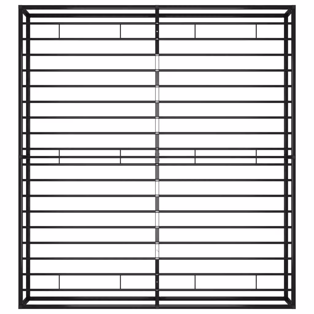 Berkfield Home Modern Metal Bed Frame in Black, W/D/H: 180 x 200 cm – 3