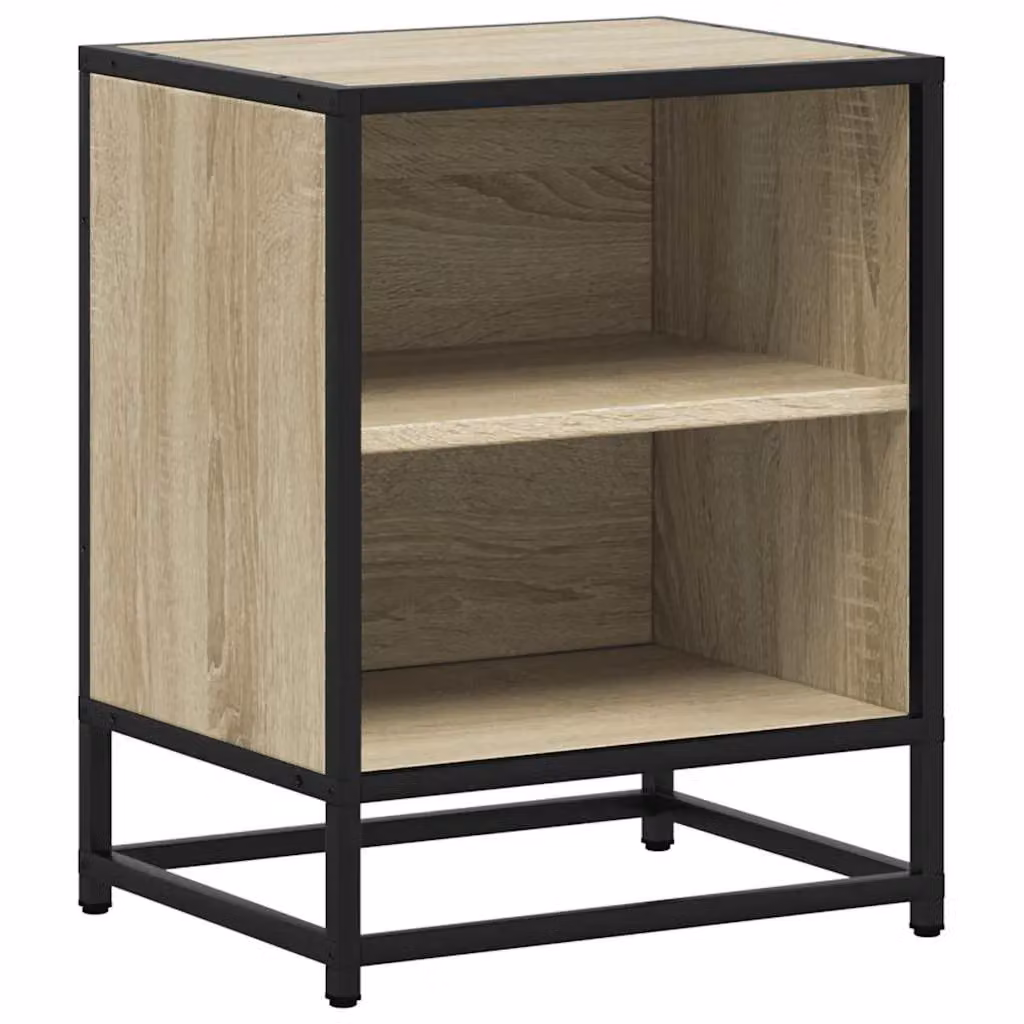 Berkfield Home Set of 2 Bedside Cabinets in Sonoma Oak and Brown, W/D/H: 40 x 31 x 50 cm – 6