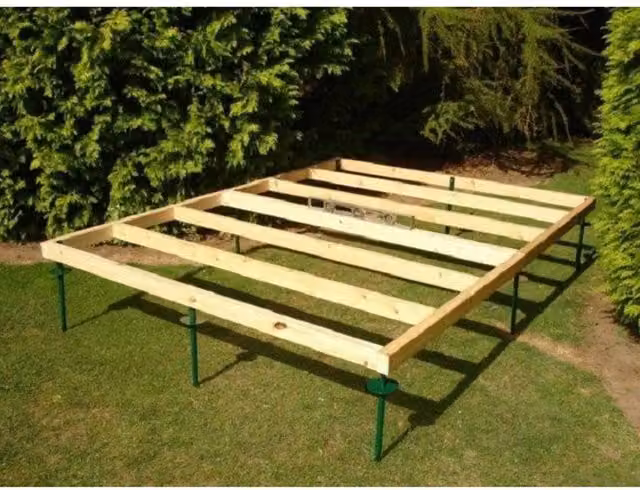 Shires Adjustable Shed Base in Natural Sand and Brown, 8 x 6 Feet