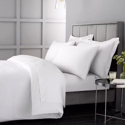 Bianca 400 Thread Count Mako Satin Cotton Fitted Sheet White W/D/H: 180 x 200 x 36 cm – 2