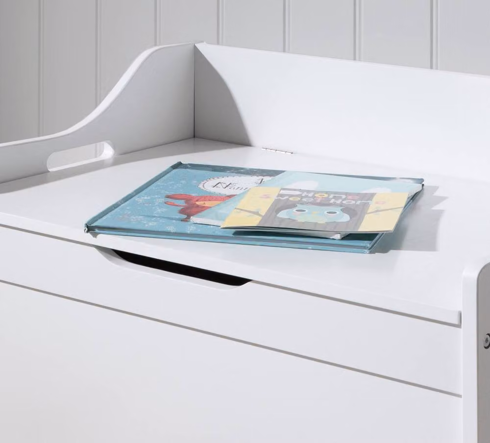 Nöa and Nani Lola Toy Box Storage Organiser in White with Soft Close Lid – 2