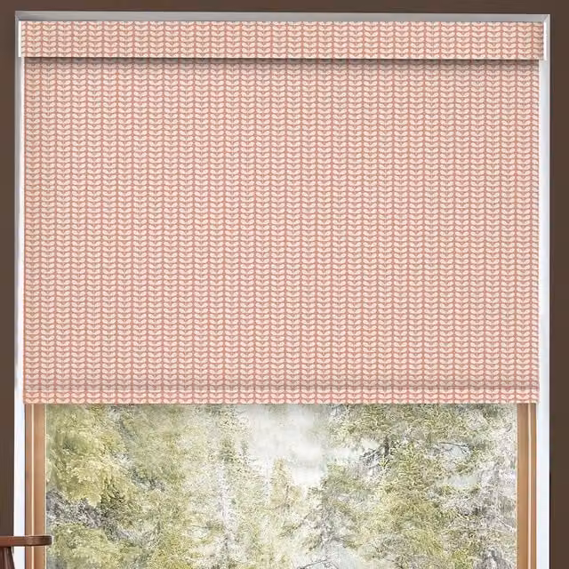 Orla Kiely Tiny Stem Made to Measure Pink Floral Blackout Roller Blind