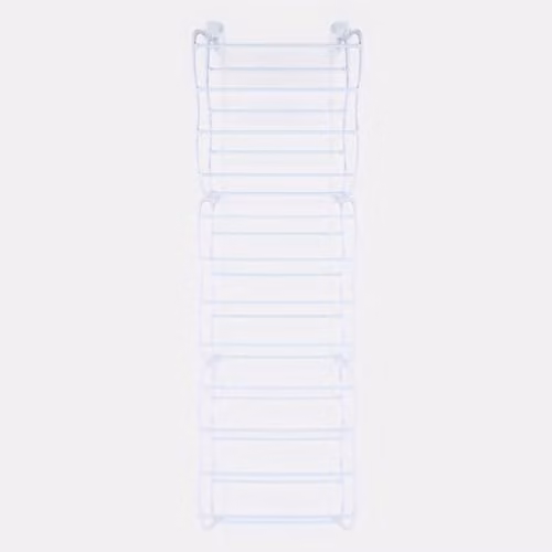 OHS White Metal Over Door Shoe Rack for Hallway or Home Office Storage