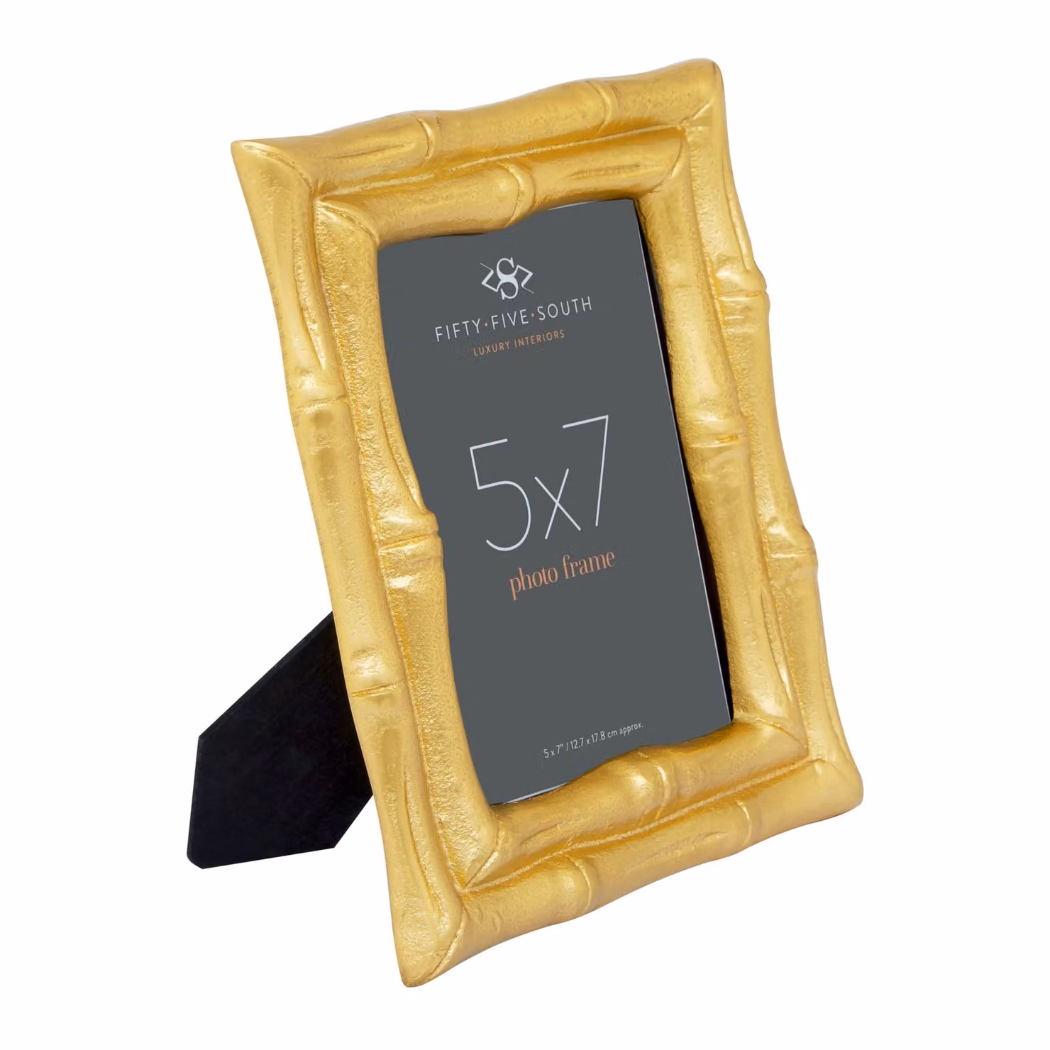 Orsina Hiba Gold Finish Bamboo Effect Rectangular Single Photo Frame, Gold – 4