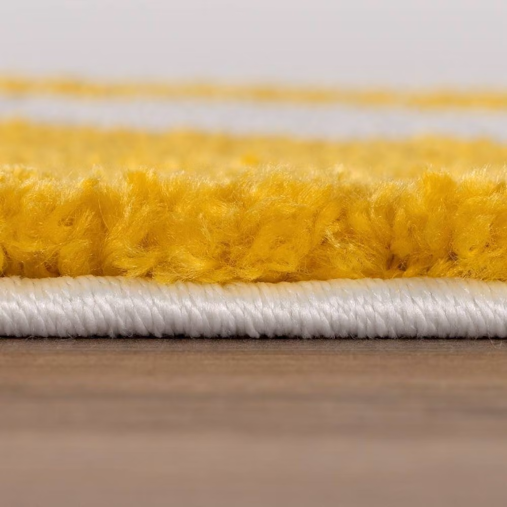 THE RUGS Joli Wavy Soft and Dense Pile Living Room and Bedroom Rug in Yellow, W: 160 cm, L: 230 cm – 2