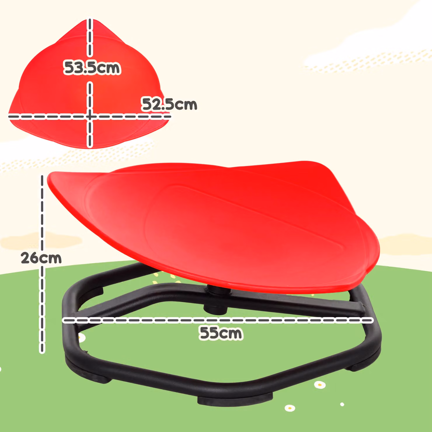 AIYAPLAY Spinning Chair for Autism Coordination and Balance, Red – 3