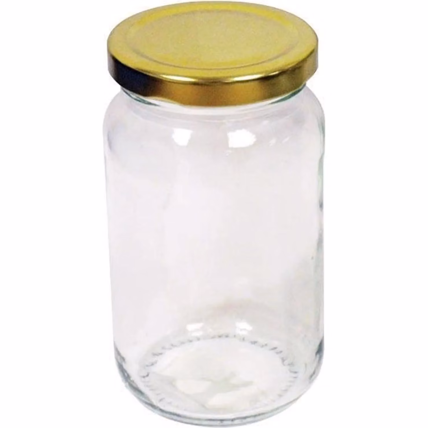 Tala Round Glass Preserving Jar with Gold Screw Top Lid, 454g