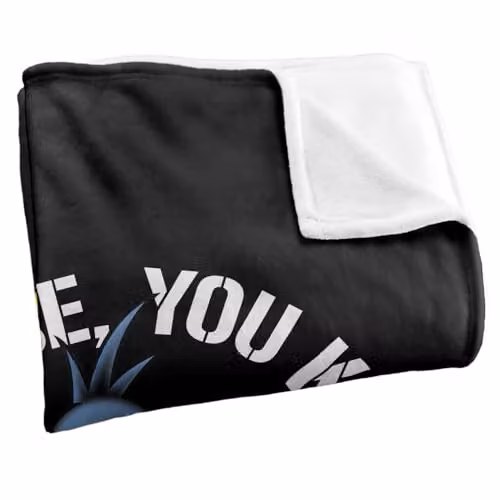 Warner Bros. Looney Tunes Daffy Big Head This Means War Super Soft Silky Touch Fleece Throw Blanket, Multicolour, W: 91 cm, D: 147 cm – 2
