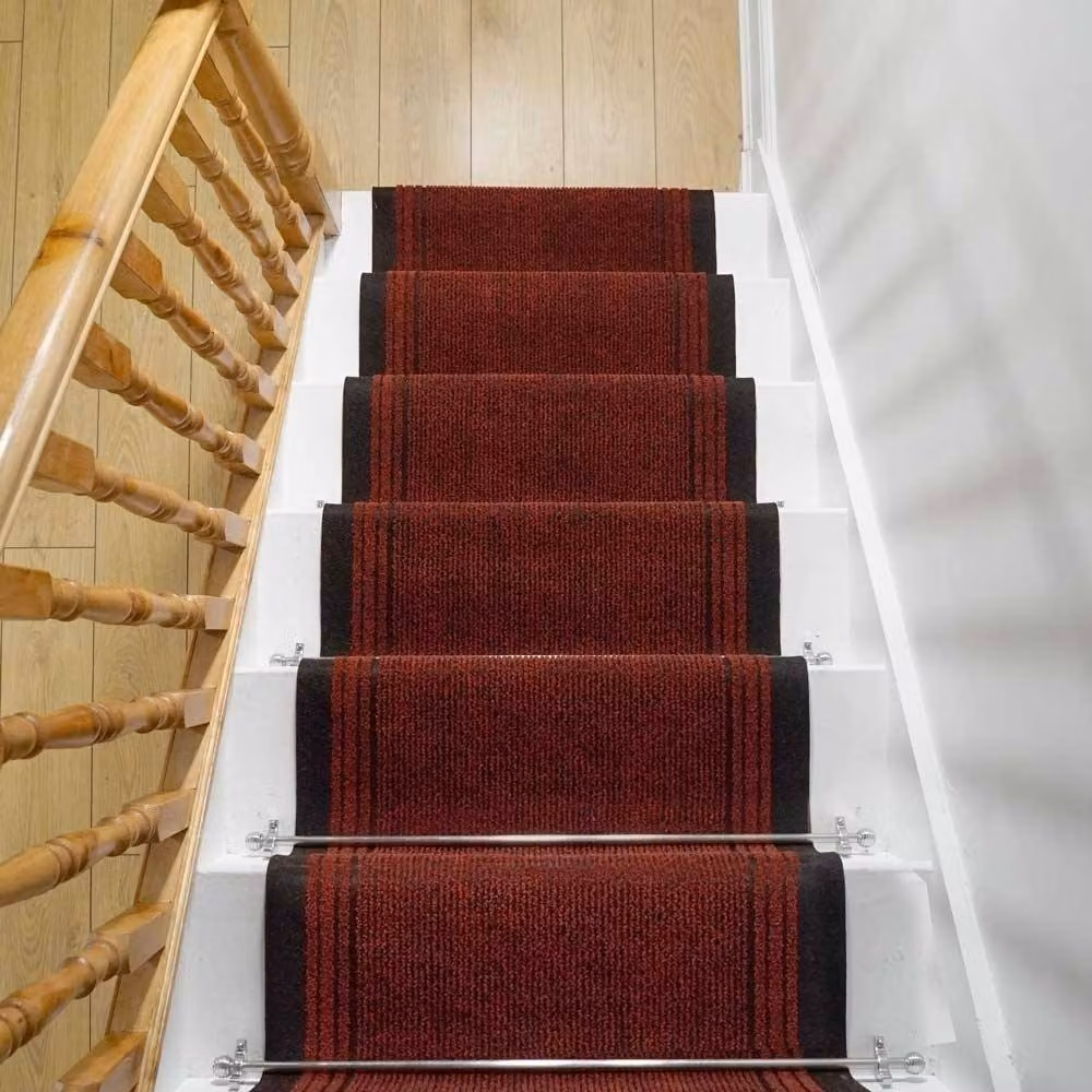 runrug Inca Stair Runner Carpet, Non-Slip, Red, W: 66 cm, L: 510 cm – 6