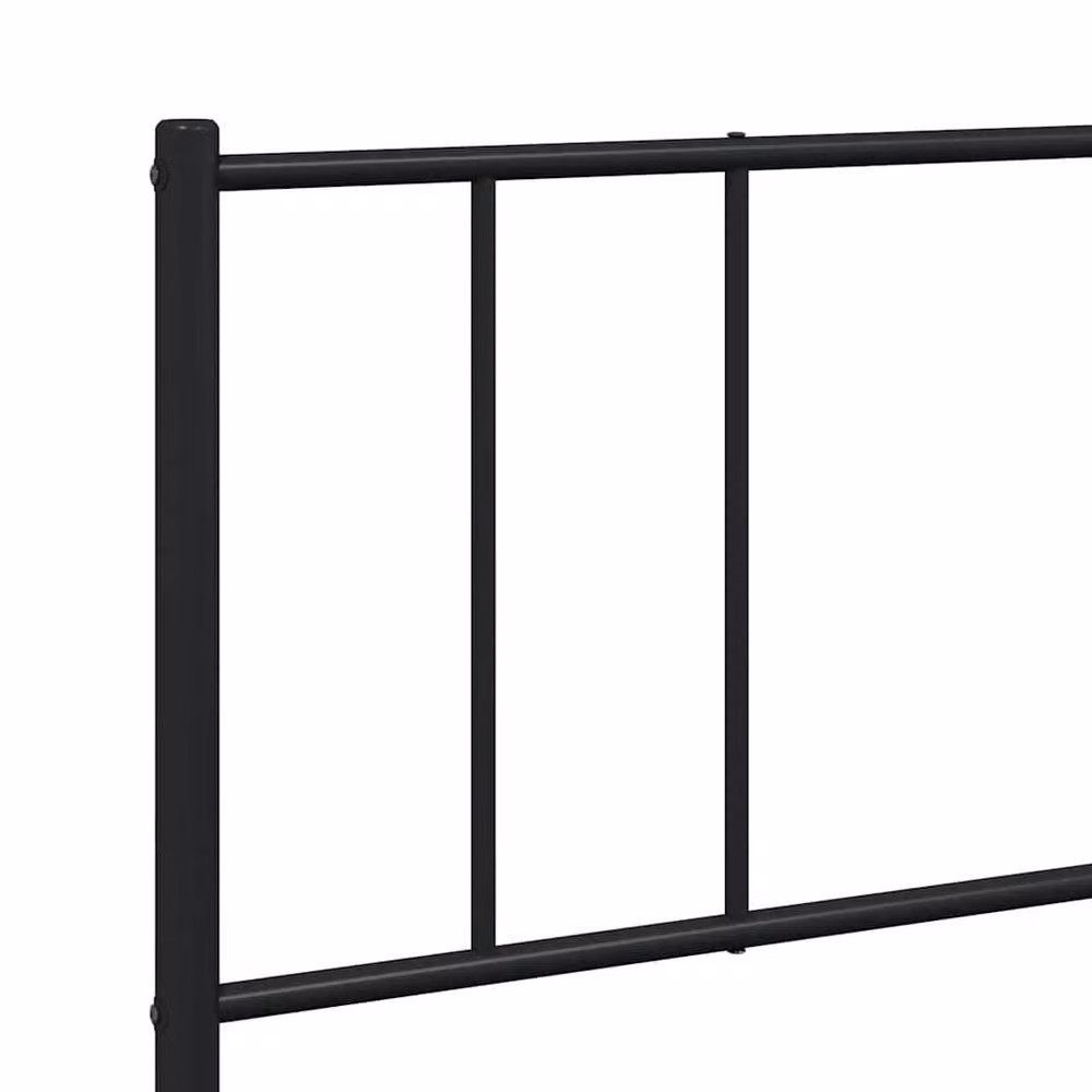 Berkfield Home Metal Bed Frame with Headboard in Black, W/D/H: 200 x 200 x 90 cm – 3