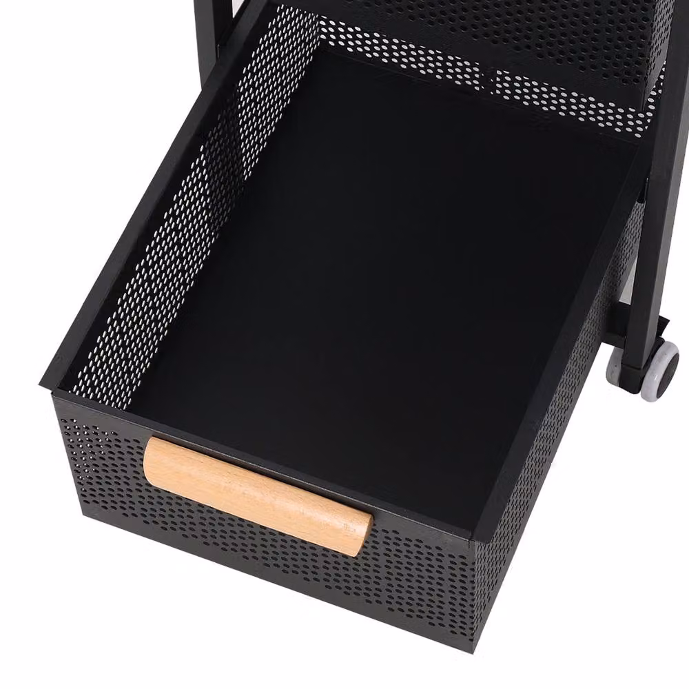 Garden Sanctuary 5-Tier Pull-Out Metal Kitchen Storage Rack in Matt Black – 4