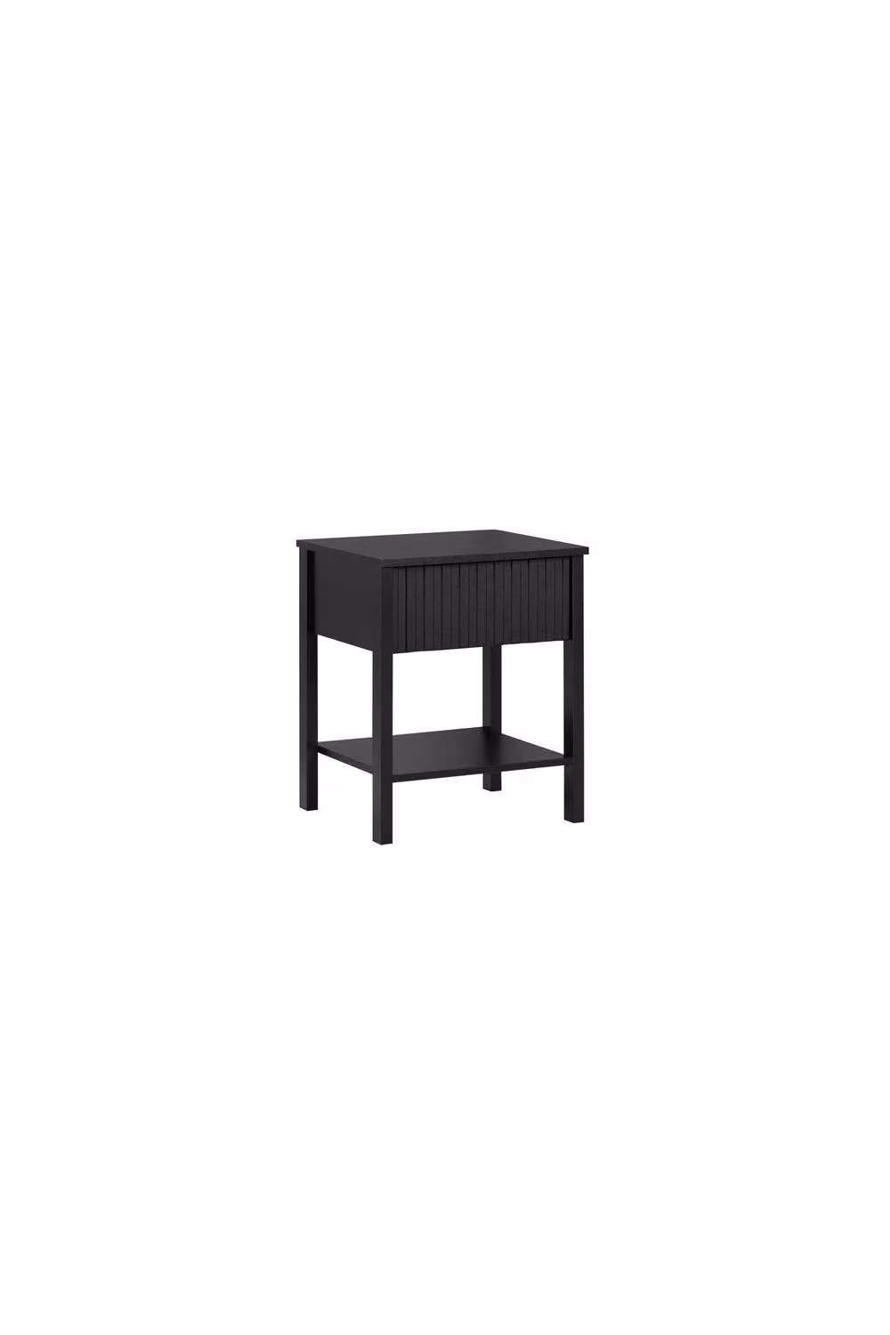 Birlea Axis 1 Drawer Fluted Bedside Cabinet Black W/D/H: 40 x 45 x 54 cm – 5